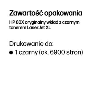 HP 80X High Yield Black Original LaserJet Toner Cartridge - Image 2