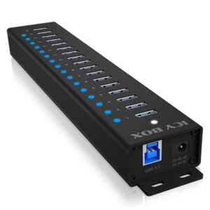 ICY BOX IB-HUB1717-U3 USB 3.2 Gen 1 (3.1 Gen 1) Type-A 5000 Mbit/ai Juoda - Image 1