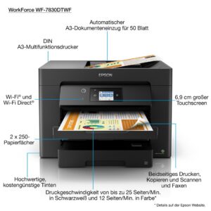 Epson WorkForce WF-7830DTWF Rašalinis A3 4800 x 2400 DPI „Wi-Fi“ - Image 3