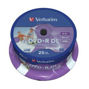 Verbatim 43667 neįrašytas DVD diskas 8,5 GB DVD+R DL 25 vnt