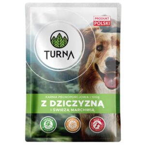 TURNA su žvėriena – šlapias pašaras šuniui – 100g