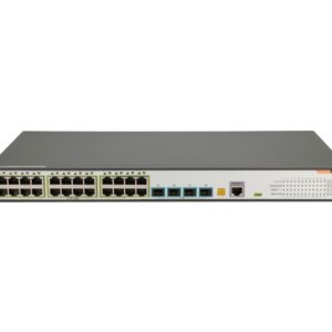 FiberHome S4820-28T-X-PE-AC tinklo komutatorius Valdomas L2/L3 Gigabit Ethernet (10/100/1000) Maitinimas per Eternetą (PoE) 1U Juoda, Pilka