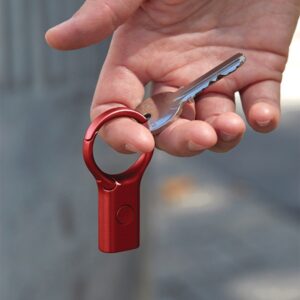 Lexon Nomaday Keychain with Flashlight dark red LL136DR - Image 4