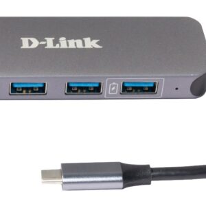 D-Link DUB-2340 sąsajos šakotuvas C tipo USB 5000 Mbit/ai Pilka - Image 2
