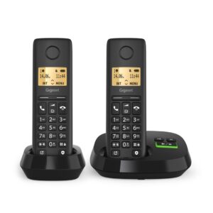 Gigaset PURE 100A Duo Analoginio ryšio / DECT telefonas Skambintojo ID Juoda - Image 1