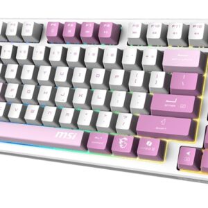 MSI FORGE GK600 TKL WIRELESS VIOLET klaviatūra Žaidimams USB + Bluetooth QWERTY Ispanas Rožinė, Violetinė, Balta - Image 3