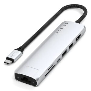 Satechi ST-P7SS sąsajos šakotuvas C tipo USB 10000 Mbit/ai Sidabras