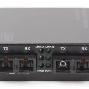 Digitus DN-82124 tinklo medijos keitiklis 1000 Mbit/ai 1310 nm Vienas režimas, Keli režimai Juoda - Image 3