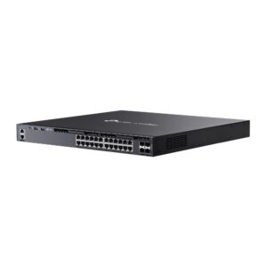 TP-Link Omada SG6428XHP tinklo komutatorius Valdomas L3 Gigabit Ethernet (10/100/1000) Maitinimas per Eternetą (PoE) 1U Juoda - Image 2