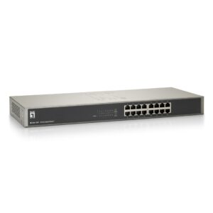 LevelOne GSW-1657 tinklo komutatorius Ne-valdomas Gigabit Ethernet (10/100/1000) Juoda, Pilka