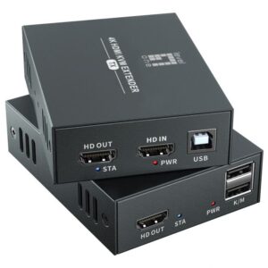 LevelOne HVE-8111 vaizdo ir garso signalų ilgintuvas AV siųstuvas ir imtuvas Juoda - Image 1
