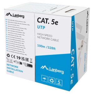 Lanberg LCU5-11CU-0100-S tinklo kabelis Pilka 100 m Cat.5/Cat.5e U/UTP (UTP)