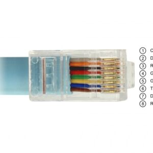 DeLOCK 64185 vaizdo kabelio adapteris 2 m RJ-45 USB A tipo Mėlyna - Image 2