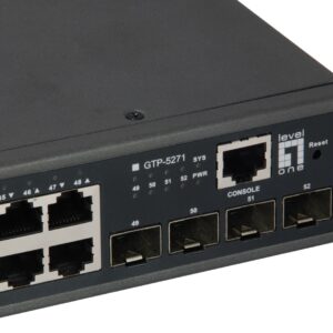 LevelOne GTP-5271 tinklo komutatorius Valdomas L3 Gigabit Ethernet (10/100/1000) Maitinimas per Eternetą (PoE) Pilka - Image 3