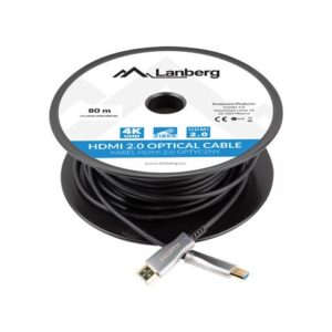 Lanberg CA-HDMI-20FB-0800-BK HDMI kabelis 80 m HDMI A tipo (standartinis) Juoda, Sidabras - Image 3