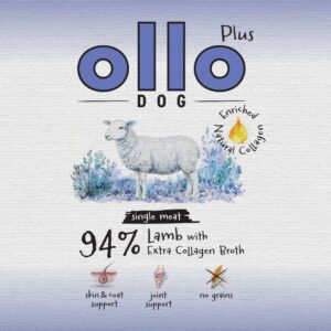 OLLO Plus Collagen Mono Lamb - drėgnas ėdalas šunims - 800g - Image 3
