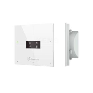 GRENTON SMART PANEL/ 4 TOUCH AREA/ OLED DISPLAY/ TF-BUS/ WHITE GLASS FRONT - Image 1