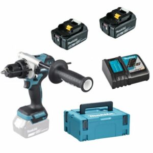 MAKITA SMŪGINIS SUKTUVAS-GRĘŽTUVAS 18V DHP492RTJ 130/65Nm 2x5,0Ah BL