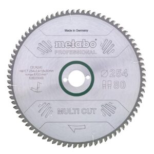 METABO DISKINIS PJŪKLAS FZ/TZ 254x30x80z MULTI CUT PROFESSIONAL