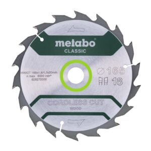 METABO DISKINIS PJŪKLAS HW/CT 165x20x18z CORDLESS CUT WOOD CLASSIC