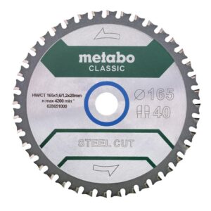 METABO DISKINIS PJŪKLAS FZ/FA 165x20x40z STEEL CUT/SANDWICH PANEL CLASSIC