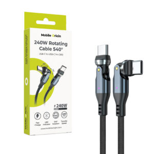 Mobile Origin 240W Rotating Cable 540° USB-C to USB-C 1m CB12 - Image 1