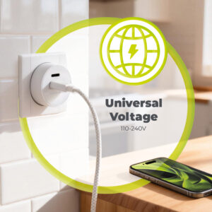 Mobile Origin 30W Charger Plug PW33 - 2x USB-C, white - Image 11