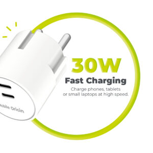 Mobile Origin 30W Charger Plug PW33 - 2x USB-C, white - Image 8