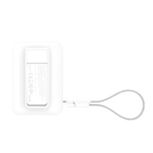 Mobile Origin 10000 mAh Qi2 TFT Display Semi-solid PowerBank PB19 - USB-C Cable White - Image 3