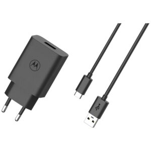 Charger wall Motorola TurboPower 33W USB-A with cable USB-A to USB-C 1m juodos spalvos - Image 2