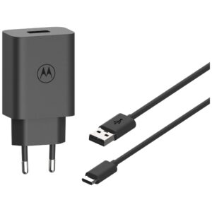 Charger wall Motorola TurboPower 33W USB-A with cable USB-A to USB-C 1m juodos spalvos - Image 4
