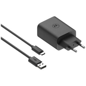 Charger wall Motorola TurboPower 33W USB-A with cable USB-A to USB-C 1m juodos spalvos - Image 5