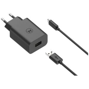 Charger wall Motorola TurboPower 33W USB-A with cable USB-A to USB-C 1m juodos spalvos - Image 6