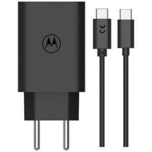 Charger wall Motorola TurboPower 50W Dual USB-C/USB-A with cable USB-C 1m juodos spalvos - Image 6