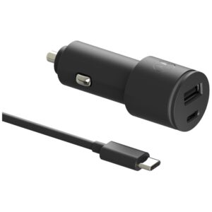 Automobilinis įkroviklis Motorola TurboPower 45W Dual USB-A/USB-C with cable USB-C 1m black - Image 2