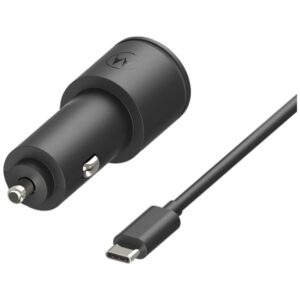 Automobilinis įkroviklis Motorola TurboPower 45W Dual USB-A/USB-C with cable USB-C 1m black - Image 3