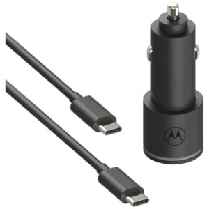Automobilinis įkroviklis Motorola TurboPower 45W Dual USB-A/USB-C with cable USB-C 1m black - Image 4