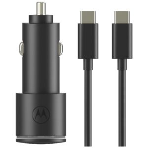 Automobilinis įkroviklis Motorola TurboPower 45W Dual USB-A/USB-C with cable USB-C 1m black - Image 7