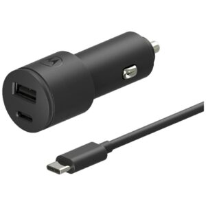 Automobilinis įkroviklis Motorola TurboPower 45W Dual USB-A/USB-C with cable USB-C 1m black - Image 1