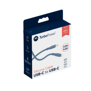 Motorola Silicone USB-C to USB-C Cable 2 m 5 A blue - Image 5