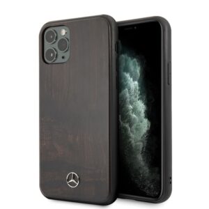 Mercedes MEHCN65VWOBR Apple iPhone 11 Pro Max kietas dėklas rudos spalvos Wood Line Rosewood - Image 1