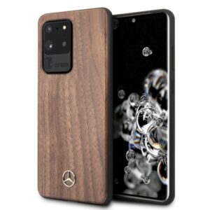 Mercedes MEHCS69VWOLB S20 Ultra G988 kietas dėklas rudos spalvos Wood Line Walnut - Image 1