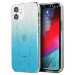 Mercedes MEHCP12SCLGBL Apple iPhone 12 mini 5,4" blue kietas dėklas skaidrus Line - Image 1