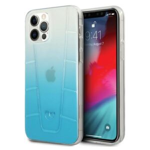 Mercedes MEHCP12MCLGBL Apple iPhone 12/12 Pro 6,1" blue kietas dėklas skaidrus Line - Image 1