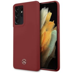 Mercedes MEHCS21LSILRE S21 Ultra G998 red kietas dėklas Silicone Line - Image 1