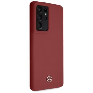 Mercedes MEHCS21LSILRE S21 Ultra G998 red kietas dėklas Silicone Line - Image 4