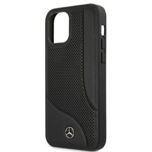 Mercedes MEHCP12SCDOBK Apple iPhone 12 mini 5,4" juodos spalvos kietas dėklas Leather Perforated Area - Image 6