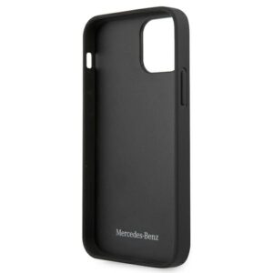 Mercedes MEHCP12SCDOBK Apple iPhone 12 mini 5,4" juodos spalvos kietas dėklas Leather Perforated Area - Image 7