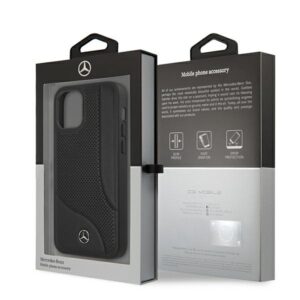 Mercedes MEHCP12SCDOBK Apple iPhone 12 mini 5,4" juodos spalvos kietas dėklas Leather Perforated Area - Image 8
