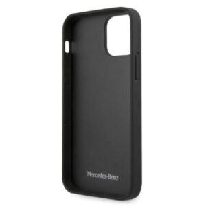 Mercedes MEHCP12LCDOBK Apple iPhone 12 Pro Max 6,7" juodos spalvos kietas dėklas Leather Perforated Area - Image 7